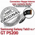 GT-P5200 Micro USB TAB3 Charge Contacts MicroUSB OFFICIELLE Chargeur Réparation Nappe Dorés de Samsung TAB Galaxy P5200 ORIGINAL Connecteur GT 3 Qualité