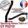 GT-P5210 Micro USB TAB3 Charge de TAB 3 Galaxy Nappe Dorés Chargeur OFFICIELLE Samsung Connecteur P5210 GT Qualité ORIGINAL Réparation MicroUSB Contacts