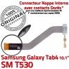 SM-T530 Micro USB TAB4 Charge Nappe Chargeur Connecteur ORIGINAL MicroUSB SM Dorés de OFFICIELLE Samsung Galaxy Contacts T530 Qualité TAB 4 Réparation