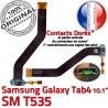 Samsung Galaxy TAB 4 SM-T535 Ch OFFICIELLE Dorés MicroUSB TAB4 Nappe de Qualité Charge Contacts Réparation ORIGINAL Connecteur Chargeur