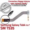 Samsung Galaxy TAB 4 SM-T535 Ch Nappe Dorés Chargeur OFFICIELLE Contacts Charge ORIGINAL MicroUSB Connecteur de Réparation Qualité TAB4