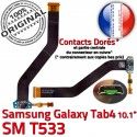 Samsung Galaxy TAB 4 SM-T533 Ch Nappe Réparation Charge Connecteur Chargeur Dorés de Contacts ORIGINAL TAB4 Qualité OFFICIELLE MicroUSB