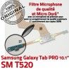 SM-T520 Micro USB TAB PRO Charge de Qualité ORIGINAL Réparation Connecteur Doré T520 OFFICIELLE Galaxy MicroUSB Nappe Chargeur Samsung Contact SM