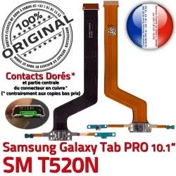 SM-T520NC SM Connecteur MicroUSB Chargeur T520N Samsung Réparation Qualité PRO Charge de Galaxy ORIGINAL TAB Doré OFFICIELLE Contact Nappe