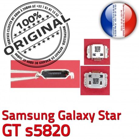 Samsung Galaxy Star GT s5820 C Pins Connecteur Micro ORIGINAL Connector de à charge Dorés Chargeur Flex souder Prise USB Dock