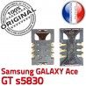 Samsung Galaxy Ace GT s5830 S à Prise Dorés Card SLOT Connecteur SIM Contacts Lecteur souder ORIGINAL Carte Connector Pins Reader