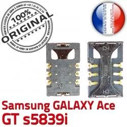 souder Contacts Ace Pins SIM Dorés ORIGINAL Connecteur Lecteur Connector Samsung Galaxy S GT Prise s5839i à Carte SLOT Reader Card