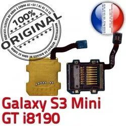 Micro-SD Nappe Memoire Samsung SD Connector GT-i8190 Doré Lecteur Contact ORIGINAL GT S3 i8190 Connecteur Read Mini Qualité Carte Galaxy