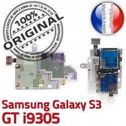 SIM Galaxy i9305 Connecteur Samsung Connector S Carte Lecteur Memoire Contacts Dorés ORIGINAL Micro-SD Nappe GT Reader S3 Qualité