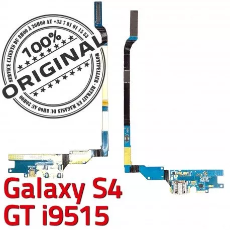 Samsung Galaxy S4 GT i9515 C RESEAU OFFICIELLE Microphone Qualité ORIGINAL Chargeur Prise Charge MicroUSB Antenne Connecteur Nappe