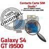 Samsung Galaxy S4 GT i9500 S ORIGINAL Nappe Lecteur Connector Connecteur SIM Memoire Contacts Dorés Micro-SD Carte Reader Qualité