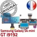 Samsung Galaxy S4 Duo GT i9192 s Duos Connector Carte Contact Lecteur Memoire ORIGINAL Mini SIM Qualité Micro-SD Doré Nappe Connecteur