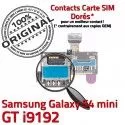 Samsung Galaxy S4 Duo GT i9192 s Contact Lecteur SIM Qualité ORIGINAL Connector Doré Micro-SD Connecteur Carte Mini Duos Memoire Nappe