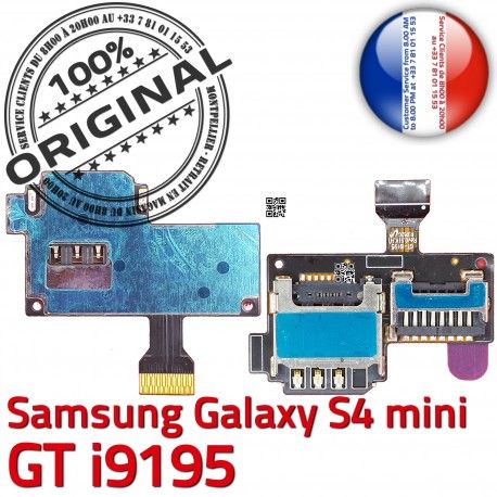 Samsung Galaxy S4 Min GT i9195 S Contact ORIGINAL Nappe Doré Connecteur Qualité Memoire Read Mini SIM Carte Micro-SD Lecteur Connector
