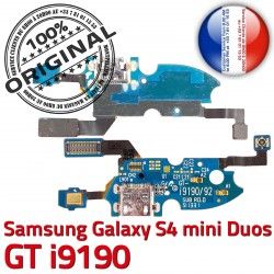Antenne S4 Galaxy Min GT Prise OFFICIELLE MicroUSB Charge 9190 Microphone Connecteur ORIGINAL Nappe Samsung Qualité Chargeur RESEAU GTi9190 C