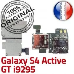 ORIGINAL SIM i9295 S4 GT Samsung Galaxy Memoire Contacts S Nappe Connector Dorés Connecteur Reader Micro-SD Lecteur Qualité Carte Activ