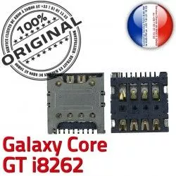 Dorés à Connector i8262 Reader ORIGINAL SLOT Card S souder GT Contacts Pins SIM Galaxy Lecteur Connecteur Core Samsung Carte