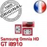 Samsung Omnia HD GT i8910 C charge Chargeur Connecteur Micro Prise Dorés de ORIGINAL souder Pins à Dock Connector Flex USB