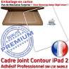 PACK iPad 2 A1397 Joint B Tablette Ecran Precollé iPad2 Vitre Réparation Blanche Tactile Adhésif HOME Apple Cadre Bouton PREMIUM Verre