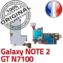 Micro-SD Galaxy Carte Lecteur Samsung GT NOTE2 ORIGINAL N7100 Doré Contact Qualité Connecteur Memoire Reader SIM Nappe S1 Connector