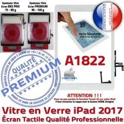 A1822 Nappe Vitre AIR Tablette Monté iPad Ecran Adhésif Fixation Tactile Qualité Blanc HOME Caméra Oléophobe Réparation IC Verre