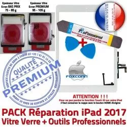 Blanche Qualité Outils Bouton Nappe HOME 2017 iLAME inch PREMIUM PACK B iPad 9.7 Tactile Adhésif Precollé Vitre Réparation KIT Oléophobe Verre