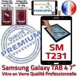 inch PREMIUM Adhésif Tactile Supérieure LCD Noire Ecran TAB TAB4 SM-T231 Galaxy Verre Assemblée N T231 Prémonté Samsung 4 7 SM Qualité Vitre