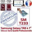 Samsung Galaxy TAB 4 SM-T233 B T233 TAB4 Verre Qualité Tactile Blanche Supérieure Assemblée Ecran PREMIUM Vitre Adhésif SM Prémonté LCD 7 inch