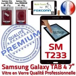 Verre Galaxy Prémonté Qualité Supérieure 7 LCD Noire Tactile 4 SM-T233 TAB4 TAB Assemblée SM inch PREMIUM N Samsung Vitre T233 Adhésif Ecran