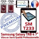 Samsung Galaxy TAB 4 SM-T233 N Tactile T233 Vitre Supérieure Verre Noire LCD SM Assemblée Prémonté inch 7 Adhésif Ecran TAB4 Qualité PREMIUM