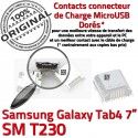Samsung Galaxy Tab4 SM-T230 USB Prise Dorés à de souder Chargeur Pins Dock charge ORIGINAL MicroUSB Qualité SLOT TAB4 Connector Fiche