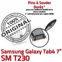 Samsung Galaxy Tab4 SM-T230 USB Dorés charge Dock à TAB4 MicroUSB de Qualité ORIGINAL souder Fiche Prise Connector SLOT Pins Chargeur