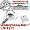 Samsung Galaxy Tab4 SM-T235 USB Connector Pins Chargeur de Dorés ORIGINAL Qualité Dock SLOT MicroUSB à charge Fiche souder TAB4 Prise