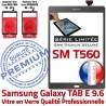 Samsung Galaxy TAB-E SM T560 Ant Tactile Assemblée PREMIUM Vitre Qualité 9.6 Gris SM-T560 Ecran Verre Série Anthracite Limitée Adhésif